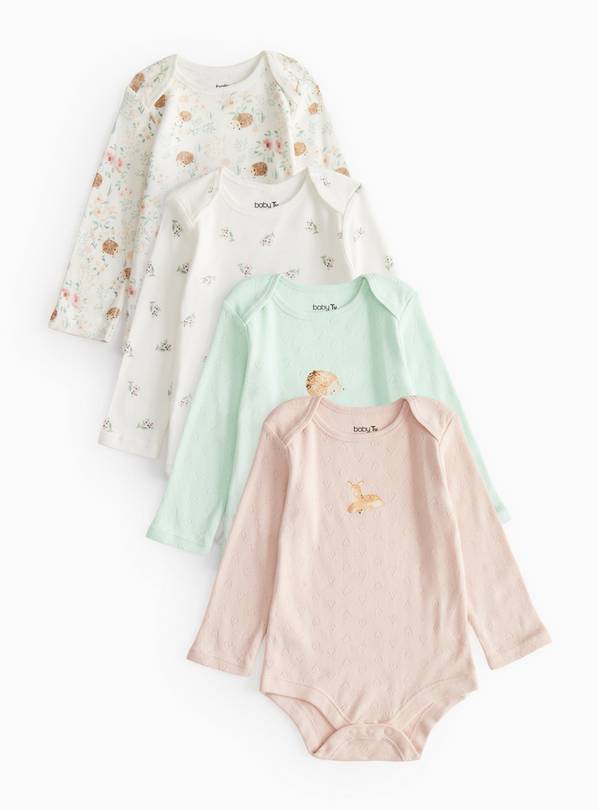 Woodland Printed Bodysuit 4 Pack 6-9 months
